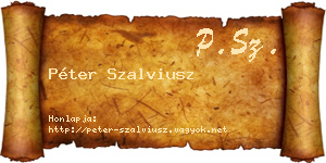 Péter Szalviusz névjegykártya