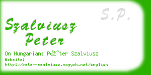 szalviusz peter business card